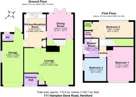 Floor Plan 111 Hampton Dene Road, Hereford HR1 1UJ