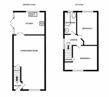 Monochrome Two-Storey House Floor Plans.png