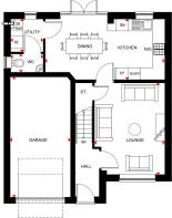 Ground floor plan of our 4 bed Kennford home