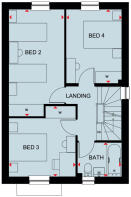 Bayswater 4 bedroom first floor plan