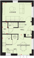 Ground floor plan of our 3 bed Ennerdale home