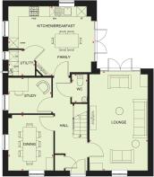 Ground floor plan of our 4 bed Alfreton home