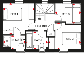 Buchanan first floor plan at Brunel Quarter