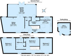 3 North Upton Barns , REDRAW, Bantham - all floors