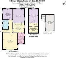 Floor Plan - 8 Dulas Close, Rhos-on-Sea LL28 4UR.