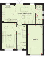 Ground floor plan of our 4 bed Radstock home