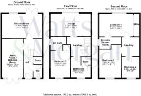 42 Llwyn Y Gog, Rhoose - all floors.JPG