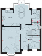 The ground floor floor plan of The Holden