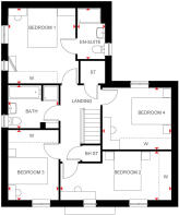First floor of the 4 bed Alfreton