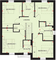 First floor plan of our 4 bed Linstock home