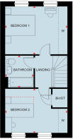 First floor of the 2 bedroom Primrose