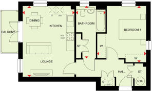 Loughton Apartment floorplan at Kingfisher Park  93 96 99
