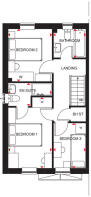 The Howden first floor floorplan