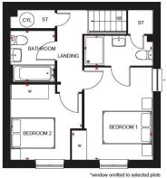 Amber first floorplan Darwin Green BH