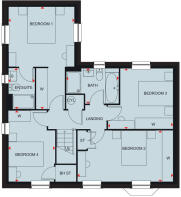 The first floor floor plan of The Avondale