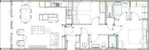The Soar, The Thurlestone floor plan (2-bed)