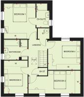 First floor plan of our 4 bed Alfreton home