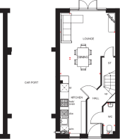 BDW Cambs Darwin Green BH Oakington ground floorplan