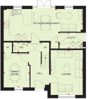 Ground floor plan of our 4 bed Linstock home