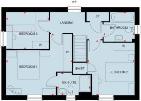 First floor of the 3 bedroom Foxglove