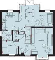 Ground floor plan of the Bradgate at Ladden Garden Village
