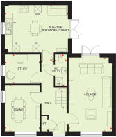 Ground floor plan of our 4 bed Lavenham home