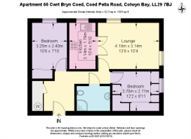 Floor Plan - Apartment 60 Cwrt Bryn Coed, Coed Pel