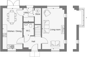 Dandara - Buckmore Green - The Hampton V1, Home 80 floorplan