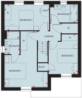 First floor floorplan of the Eckington at Porters Way, Driffield