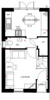Ground floor plan of our 2 bed Kenley home
