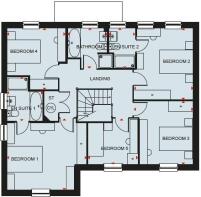 First floor plan of the Manning 5 bedroom home