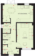 Ground floor plan of our 4 bed Kennisham home