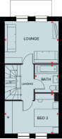 First floor of the Willesley three bedroom home