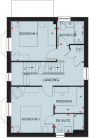The first floor floor plan of The Hertford