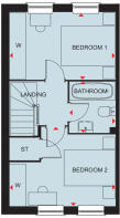 First floor floorplan of the Wilford at Porters Way, Driffield