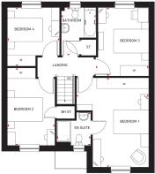 First floor plan of Dean house type