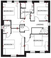 First floor plan of the Holden 4 bedroom home