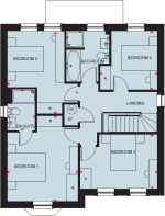 First floor plan of the Holden 4 bedroom home