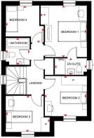 First floor plan of our 4 bed Kennisham home