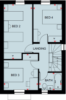 First floor plan of the Bayswater at Ladden Garden Village