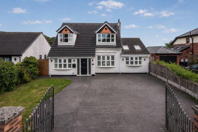 Front elevation and driveway