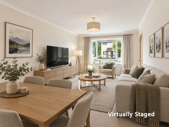 Virtually Staged Sitting Room