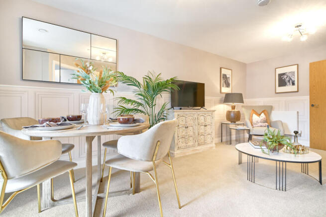 Show home living and dining room