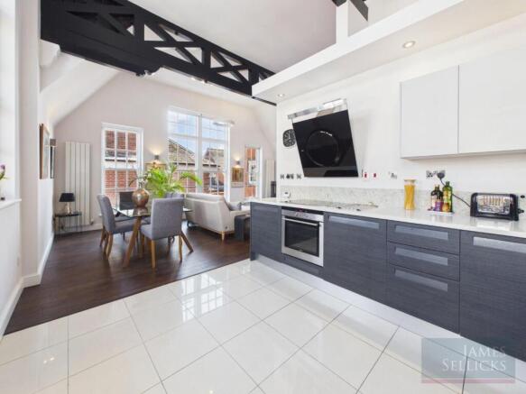 Kitchen open to Dining Area