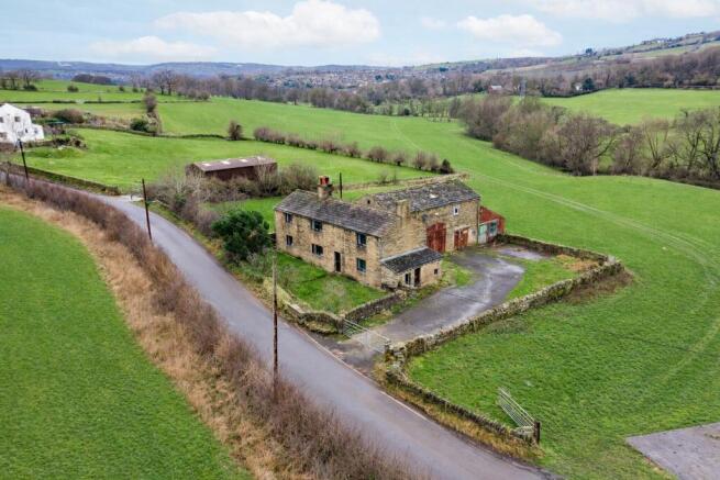 Exterior - Existing home, barn and drive.