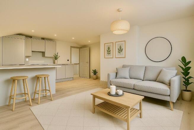 Open plan kitchen/living area
