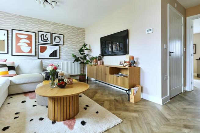 The living room is perfect for cosy night in front of the TV