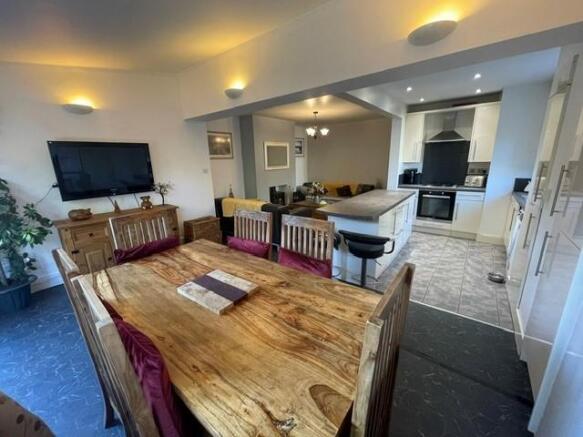 Open plan kitchen diner and living space
