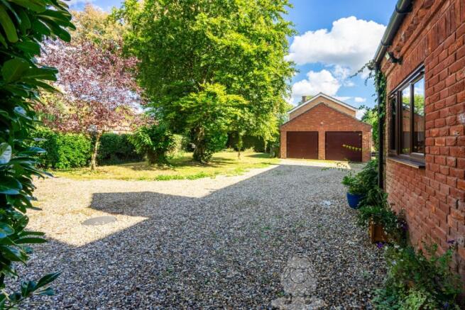 Driveway Frontage and Double Garage
