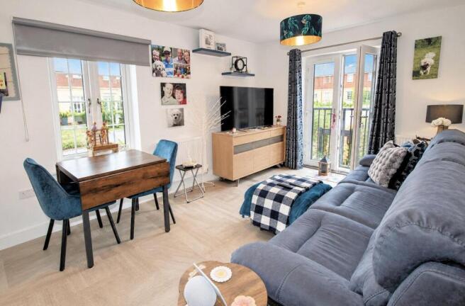 View of Kitchen/Living/Dining Room